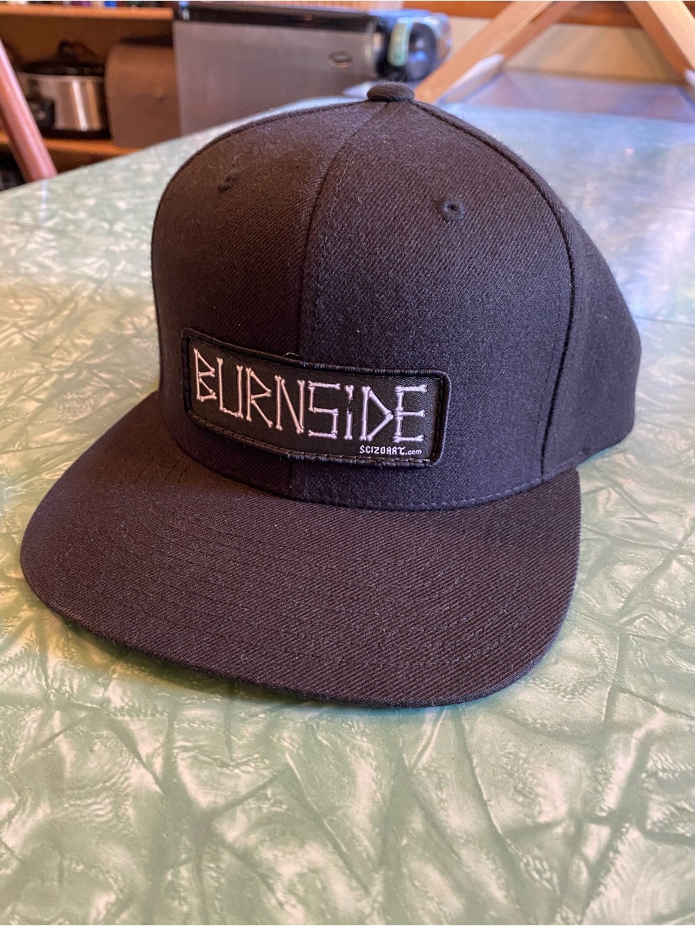 Nice Black “Burnside” (by Scizoart) SnapBack Hat Made By Yupoong Classics